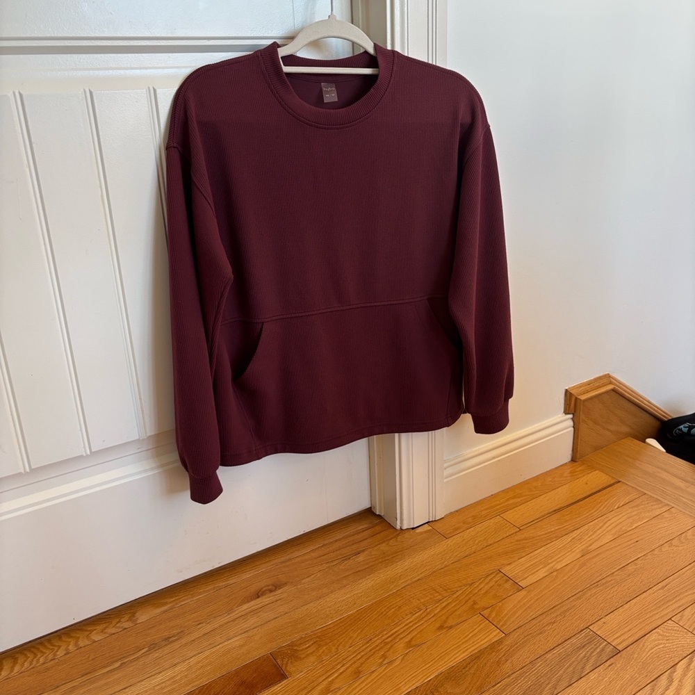 Hyba Long-sleeve crew-neck ottoman pullover - Picture 4 of 8